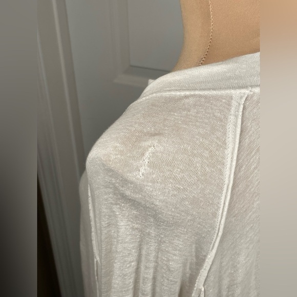 Free People Starlight Tee Relax Tunic Ivory Revolve Boyfriend Style Woman XS - Picture 10 of 11